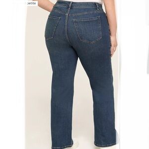 NWT Lane Bryant Dark Wash Flex Waist Signature Straight Bootcut Jeans (34/36)